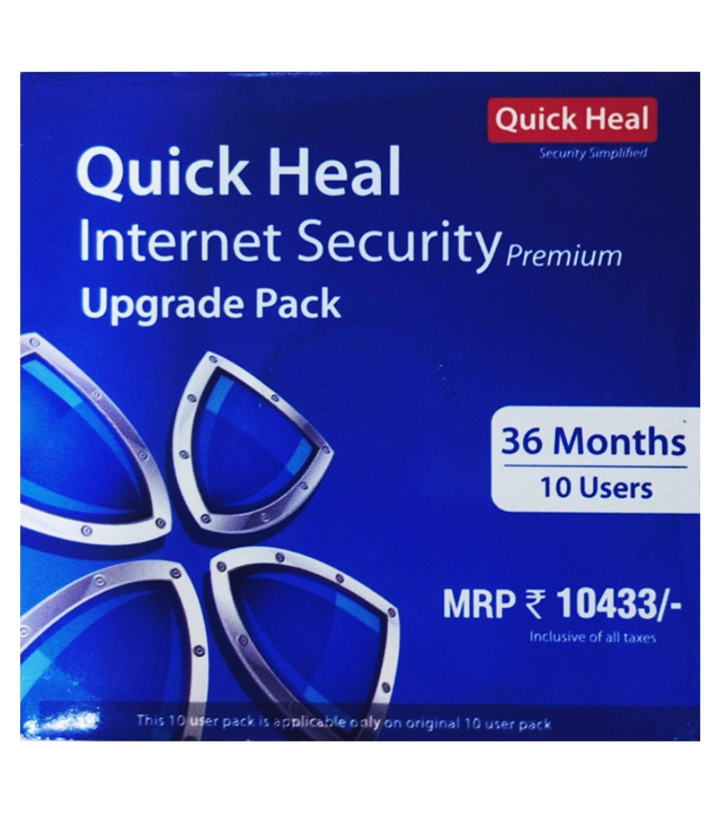 25417tt657Tgr82.jpg Renewal, 10 Users, 3 Years, Quick Heal Internet Security Premium - Image 1