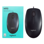Logitech M90 Wired USB Mouse -1000 DPI Optical Tracking, PC/Mac/Laptop (Black)