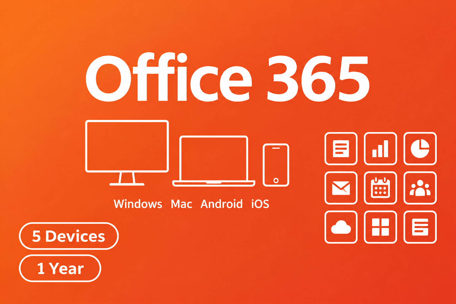 MS Office 365 - 5 Device, 1 Year MS Office 365 - 5 Device, 1 Year