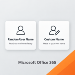MS Office 365 - Random User Name or Custom Name